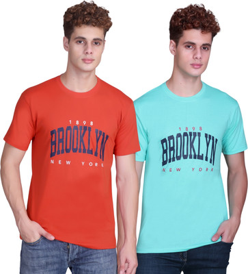 Zeffit Printed Men Round Neck Multicolor, Light Green T-Shirt