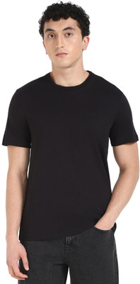 Calvin Klein Jeans Solid Men Round Neck Black T-Shirt