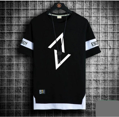 STYLOGUE Printed Men Round Neck Black T-Shirt