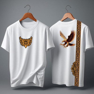 VESNOVHASTRA Printed Men Round Neck White T-Shirt