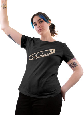 Fighterhero Printed Women Round Neck Grey T-Shirt