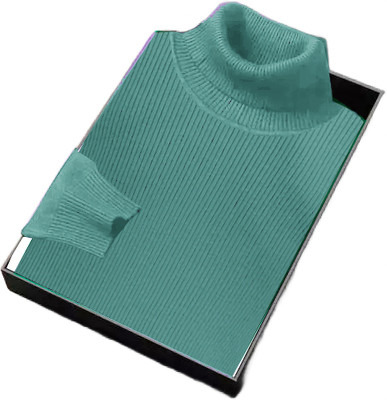 FREAKS Self Design Men High Neck Green T-Shirt