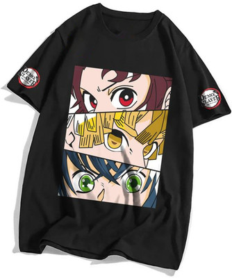 ON TREND Printed Women Round Neck Black T-Shirt