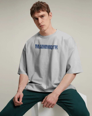 Mammoth Streetwears Printed Men Round Neck Grey T-Shirt