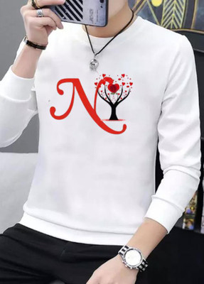 clickwell Printed Men Round Neck White T-Shirt