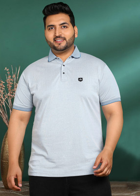 METRONAUT PLUS Solid Men Square Neck Blue T-Shirt