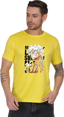 LIFE STYLE COMMERCE Graphic Print Men Round Neck Yellow T-Shirt