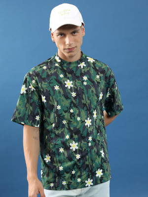 HIGHLANDER Printed Men Round Neck Multicolor T-Shirt