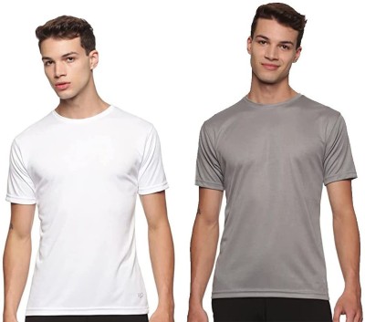 RSO Outfits Solid Men Round Neck White, Grey T-Shirt