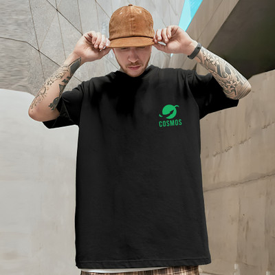 HouseOfCommon Graphic Print Men Round Neck Black T-Shirt