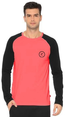 SM SHAYAM CREATION Colorblock Men Round Neck Pink T-Shirt