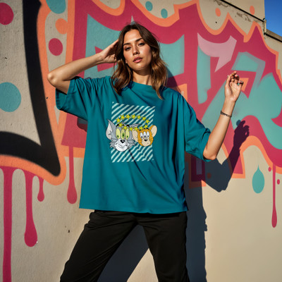 DreamBe Printed Women Round Neck Green T-Shirt