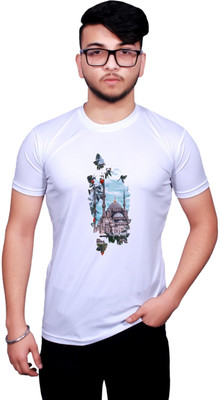 KRYONIX Printed Men Round Neck Multicolor T-Shirt