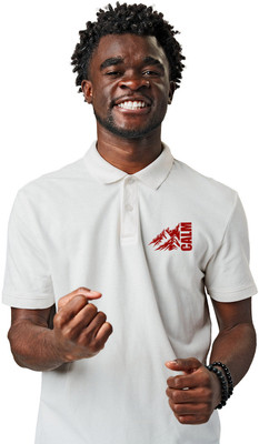 Fighterhero Printed Men Polo Neck White T-Shirt