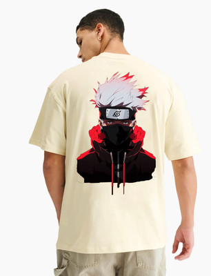 BubbleTwyst Graphic Print Men Round Neck Beige T-Shirt