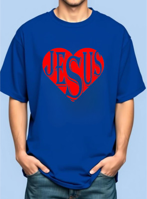 goodsign Printed Men Round Neck Blue T-Shirt