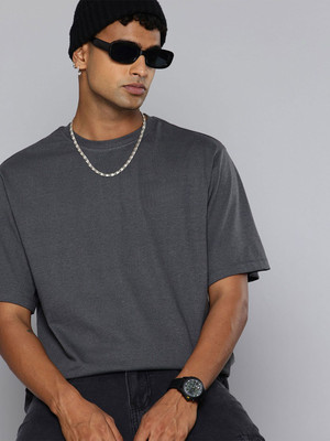 R.Code by The Roadster Life Co. Graphic Print Men Round Neck Grey T-Shirt