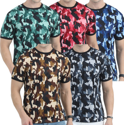 The Spooky Bee Printed Men Round Neck Multicolor T-Shirt