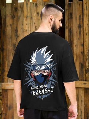 TEESHACK Printed Men Round Neck Black T-Shirt