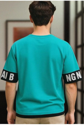 Teezler Graphic Print Men Round Neck Green T-Shirt
