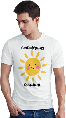 Seek Buy Love Printed Men Round Neck White T-Shirt