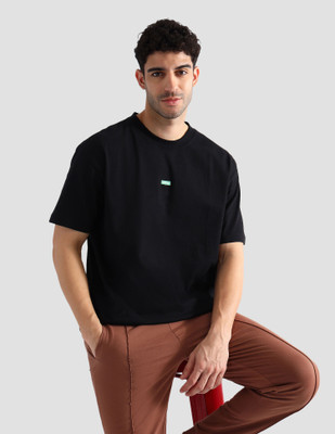 U.S. POLO ASSN. Solid Men Crew Neck Black T-Shirt