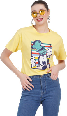 BLACK STUDIO Printed Women Round Neck Multicolor T-Shirt