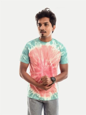 radprix Tie & Dye Men Round Neck Pink T-Shirt