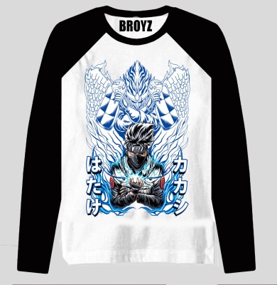 Broyz Graphic Print, Printed, Typography Men Round Neck Black, White T-Shirt