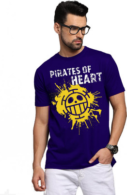 BROTEES Printed, Typography Men Round Neck Dark Blue T-Shirt