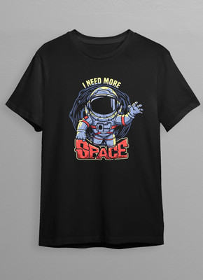 JP Creation Printed, Typography Men Round Neck Black T-Shirt