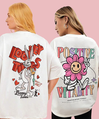 DreamBe Printed Women Round Neck Multicolor T-Shirt