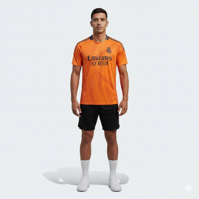 Smv Printed Men Round Neck Orange T-Shirt