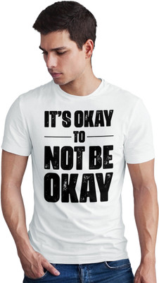 Seek Buy Love Graphic Print Men Round Neck White T-Shirt
