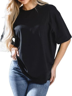 Apachee Solid Women Round Neck Pink T-Shirt