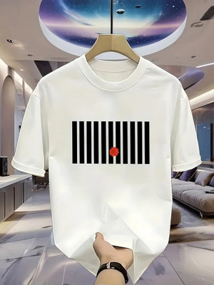 Relva Printed Men Round Neck White T-Shirt
