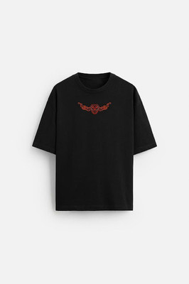 FORTY DEGREE CELCIUS Solid Men Round Neck Black T-Shirt