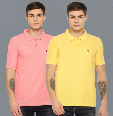 Dollar Solid Men Polo Neck Multicolor T-Shirt