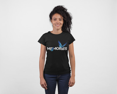 PD CLORI Graphic Print Women Round Neck Black T-Shirt