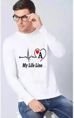 PRABHU Printed, Typography Men Round Neck White T-Shirt