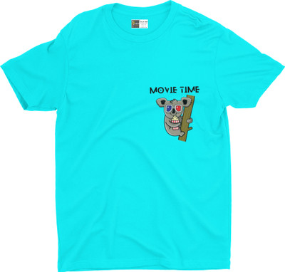 cultfree1469 Printed Men Round Neck Light Green, Light Blue T-Shirt