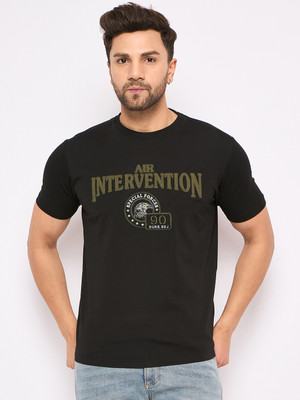 DUKE Printed Men Round Neck Black T-Shirt
