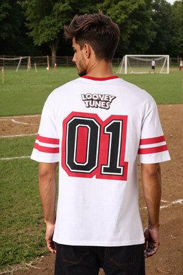 The Indian Garage Co. Printed Men Crew Neck White T-Shirt