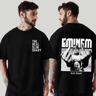 LYNX CLUB Graphic Print, Typography Men Round Neck Black T-Shirt