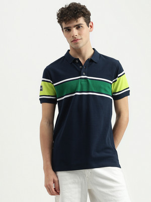 United Colors of Benetton Colorblock Men Polo Neck Multicolor T-Shirt