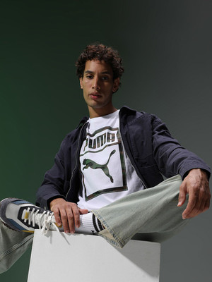 PUMA Printed Men Round Neck White T-Shirt