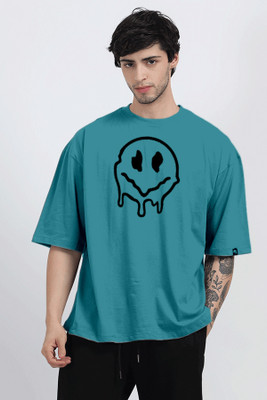 BHABHADBHUT Graphic Print Men Round Neck Grey T-Shirt