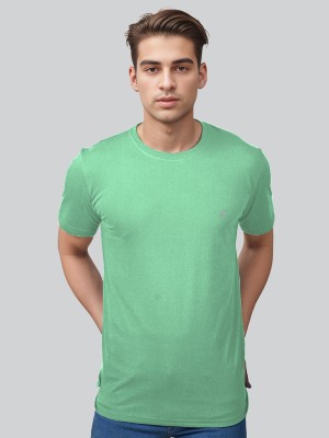 Lux Nitro Solid Men Round Neck Light Green T-Shirt