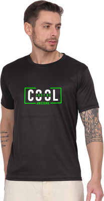 AZAADGARMENT Graphic Print Men Round Neck Black T-Shirt