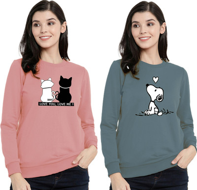 BelleBird Printed Women Round Neck Multicolor T-Shirt